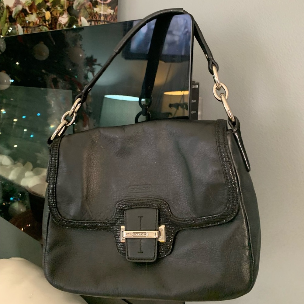 Coach leather shoulder small purse